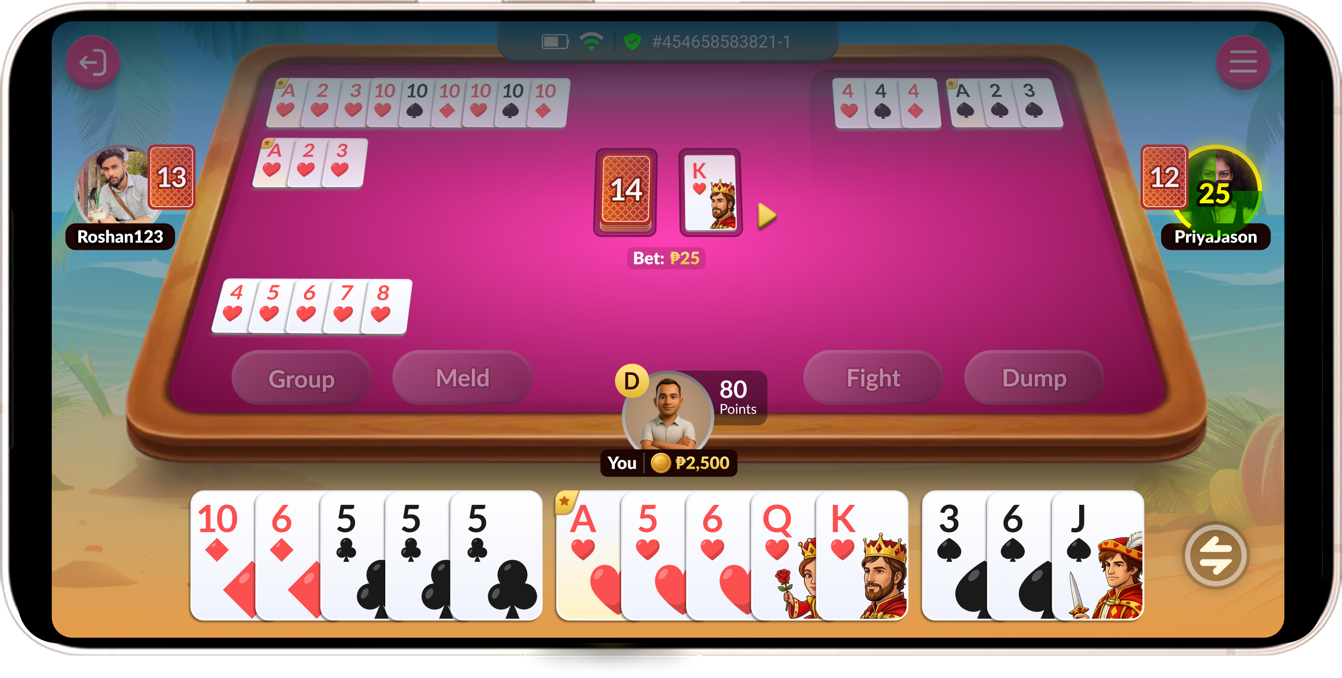 Tongits Gameplay on Mobile